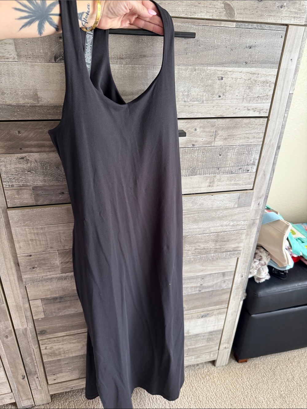 Vuori Black Sleeveless racerback Maxi Dress